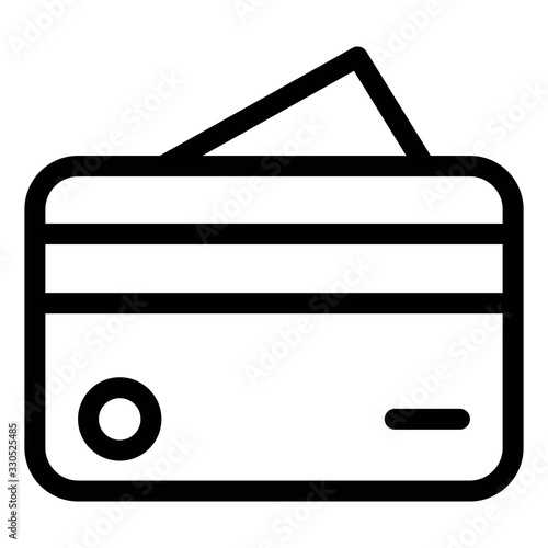 Credit Card Icon illustration. Bank card icon. Finance, payment, money concept. Atm card, ecommerce sign. Online payment symbol for perfect web and mobile app designs.