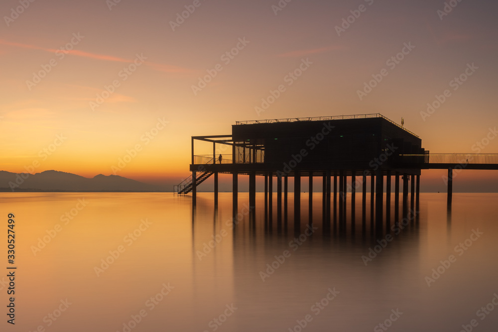 Fototapeta premium Kaiserstrand zu Sonnenuntergang