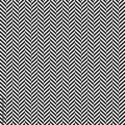 Foto Black and white herringbone tweed seamless pattern