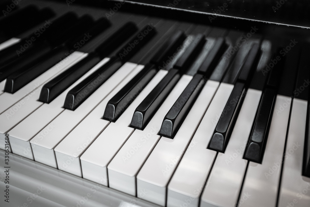 Piano Keyboard. Piano keys viewed from above Piano Keyboard. Piano keys viewed from above