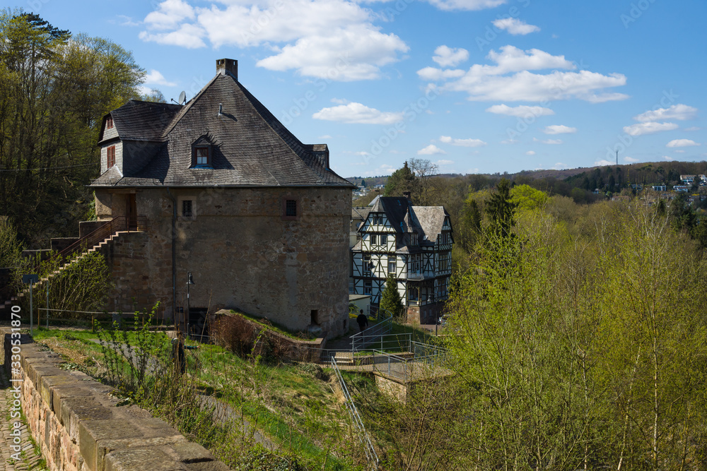 Marburg. Germany. Utility homes in Marburger Schloss (Marburg castle), is the first residence of Landgraviate of Hesse.