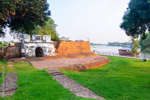 Petch Fortress (Pom Phet) is Historical landmark in Phra Nakhon Si Ayutthaya photo