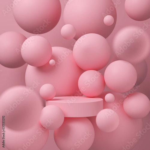 abstract background for product presentation, podium display, minimal pastel scene, 3d rendering.