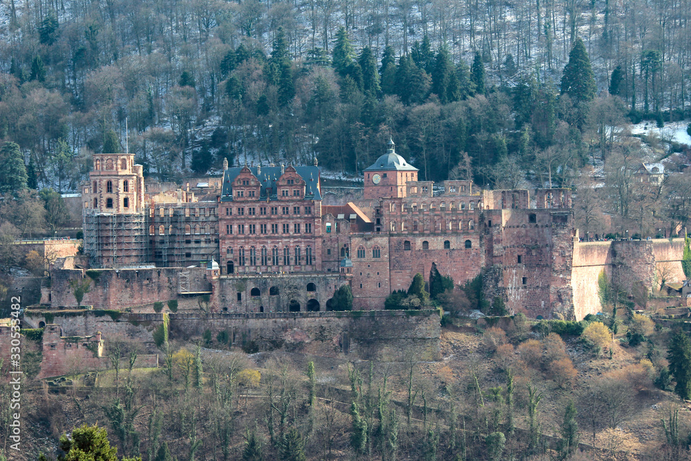 Heidelberger Castle (In german Heidelberger Schloss) Heidelberg Baden-Württemberg Germany