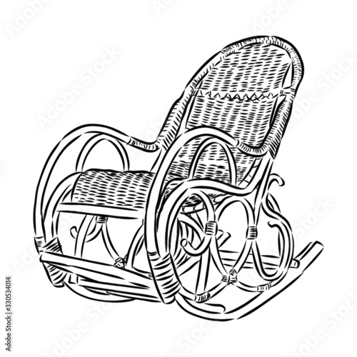 sketch of a chair, rocking chair