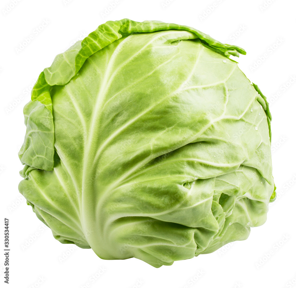 Cabbage isolated on white background with clipping path Cabbage isolated on white background with clipping path