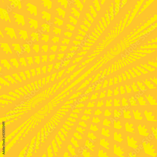 Abstract background of orange lines diagonally on a yellow background. Vector illustration