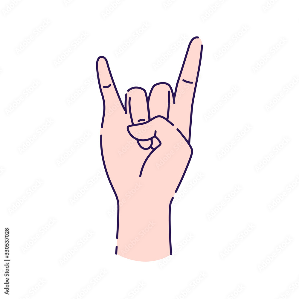 Hand showing coolness line icon. Heavy metal hand gesture. Pictogram for web page, mobile app, promo. UI UX GUI design element. Editable stroke. Hand showing coolness line icon. Heavy metal hand gesture. Pictogram for web page, mobile app, promo. UI UX GUI design element. Editable stroke.