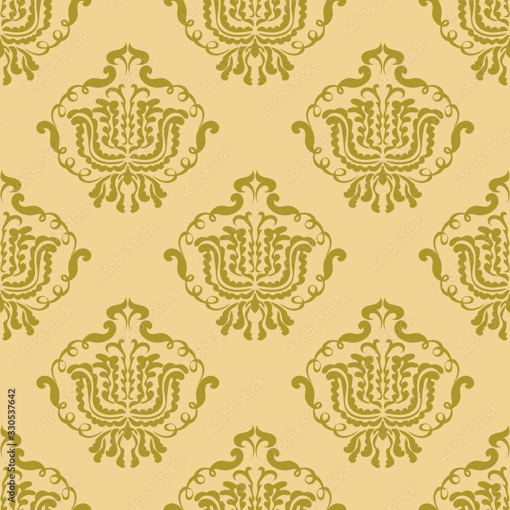 Classic seamless damask pattern. Wallpaper or fabric in vector Classic seamless damask pattern. Wallpaper or fabric in vector