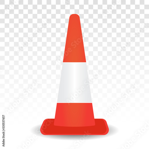 traffic cone or road pylon flat icons for apps and websites