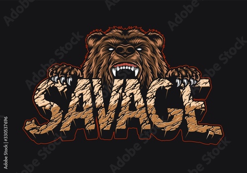 Desert style Savage vintage lettering template