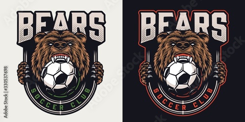 Vintage colorful football club badge