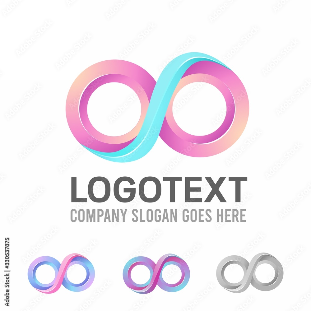 Infinity Modern Cool Colorful Abstract Logo