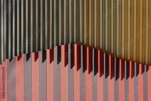 colored abstract geometric lines with falling shadows