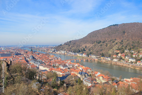Heidelberg view cityscape Baden-Württemberg Germany