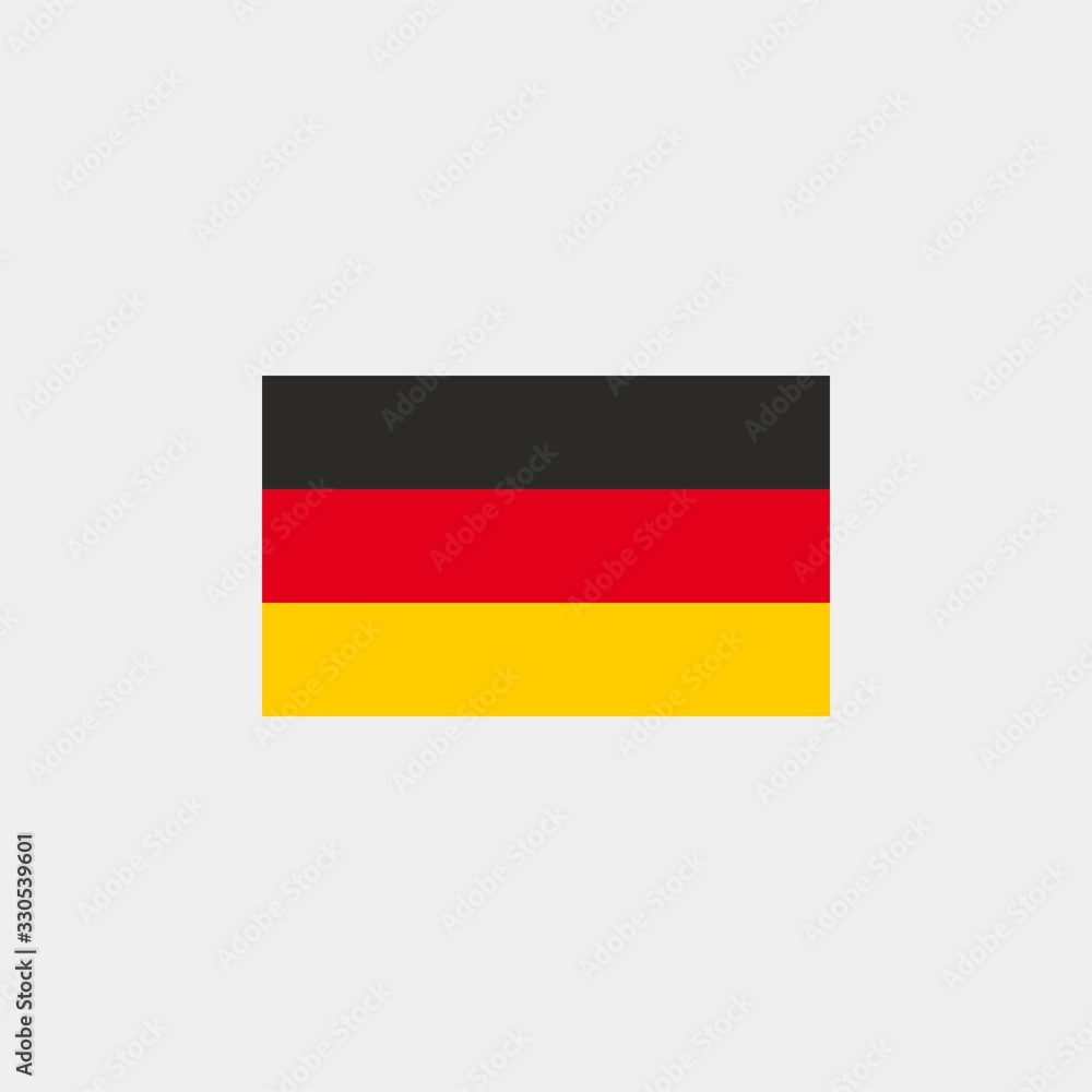 Obraz premium Germany flag. Vector illustration on gray background