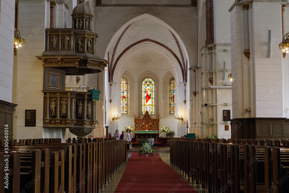 Intérieur d'une église lettone