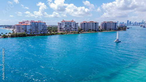 Miami beach florida aerial photos