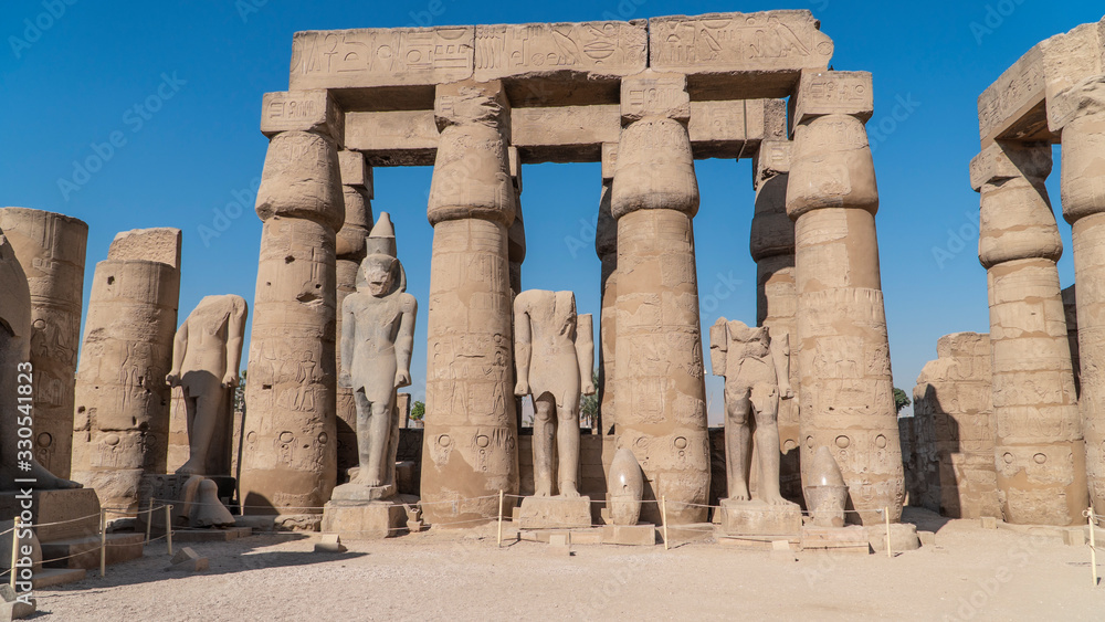 Luxor Temple in Luxor, ancient Thebes, Egypt. Luxor Temple is a large