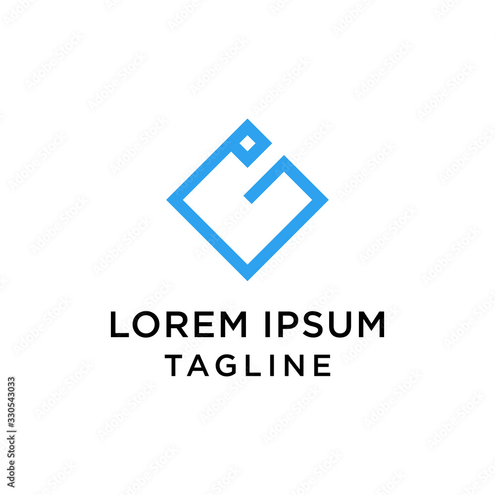 Initial Letter GI, IG Logo Design Template Initial Letter GI, IG Logo Design Template