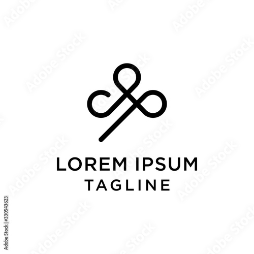 Abtract Initial GP Logo Design Template