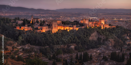 Atardecer en la Alhambra de Granada