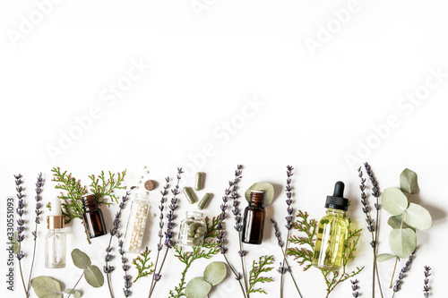 Homeopathy eco alternative medicine concept