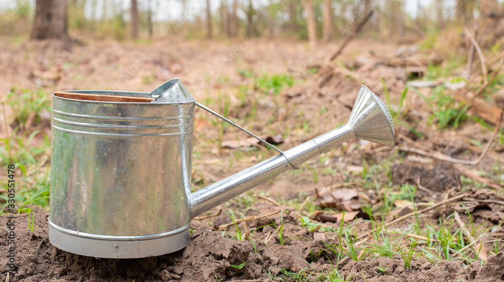 watering can in the garden