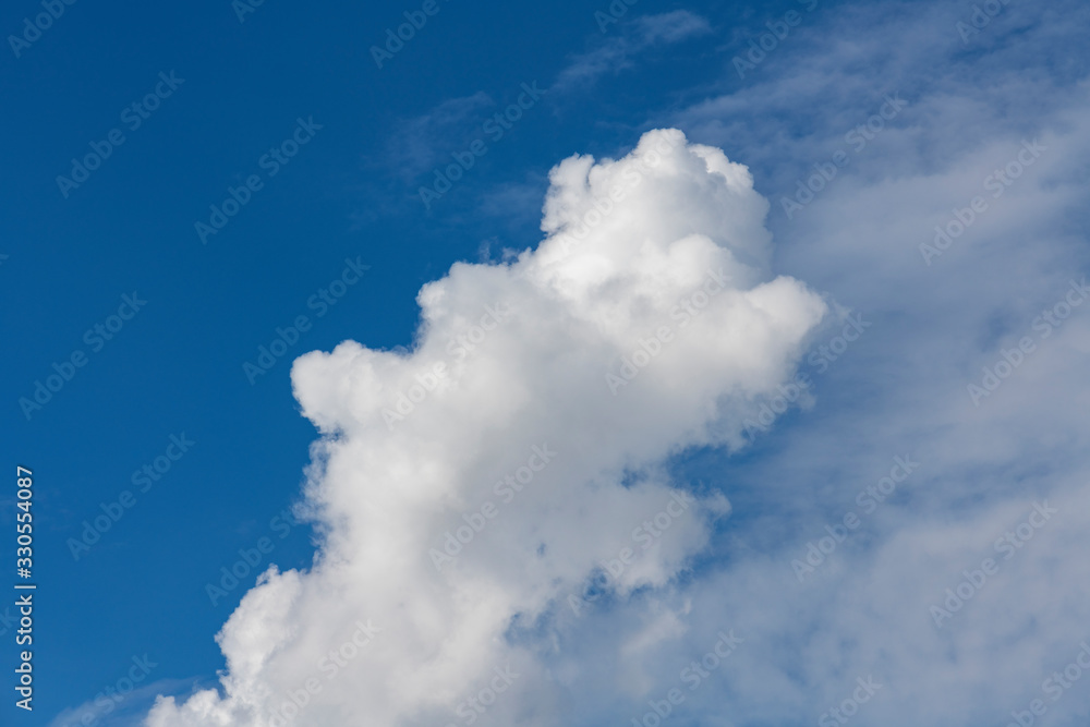 Beautiful blue sky and close-up white clouds. Nature background . Beautiful blue sky and close-up white clouds. Nature background .