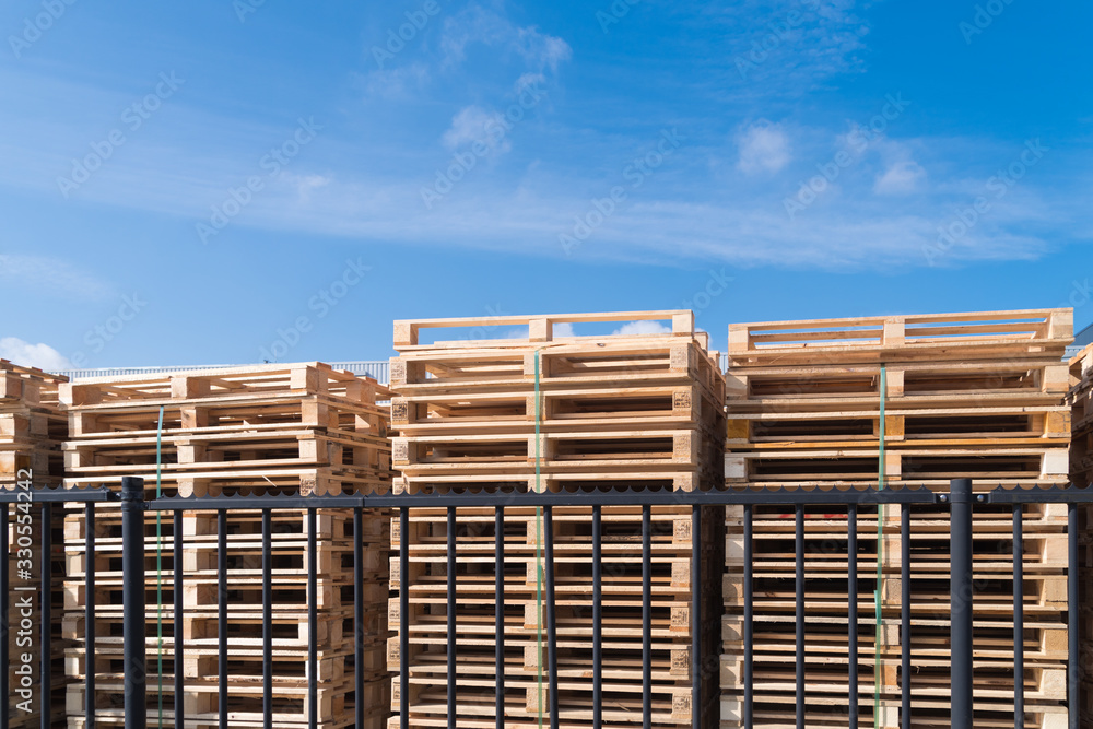piled up pallets piled up pallets