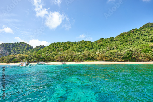 Beach of so called  Helicopter Island   next to El Nido  Palawan  Philippines