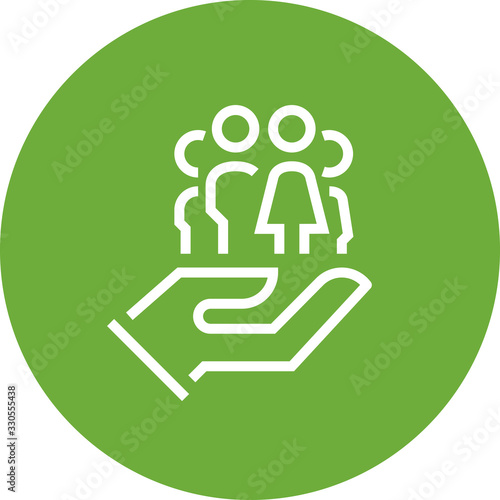 Family Aid Assistance Outline Icon