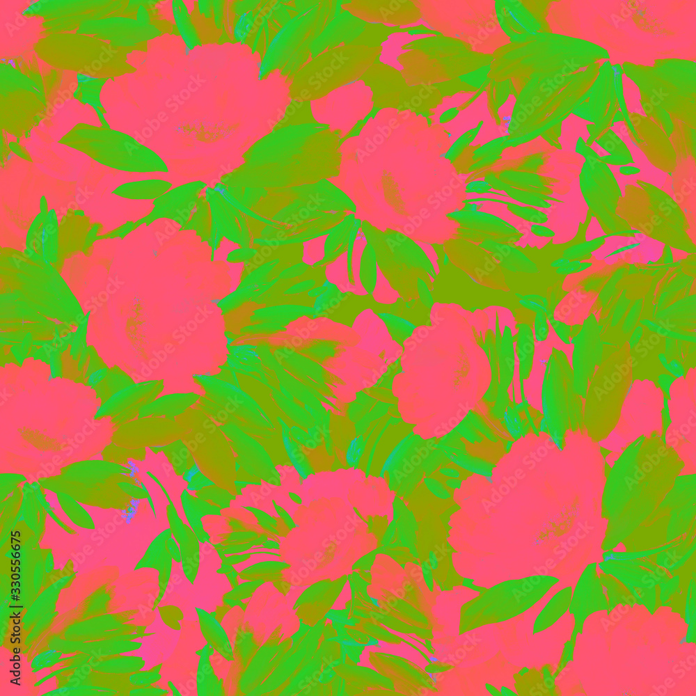 abstract wild flowers hand drawn seamless colorful pattern abstract wild flowers hand drawn seamless colorful pattern