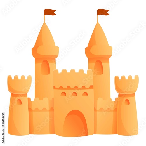 Figure sand castle icon. Cartoon of figure sand castle vector icon for web design isolated on white background