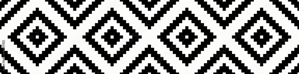 Checkered arabic seamless background, dotted dotted rhombuses. 80s or 90s style