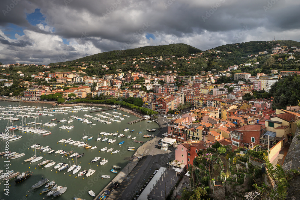 View to Lerici, Liguria region, North Italy