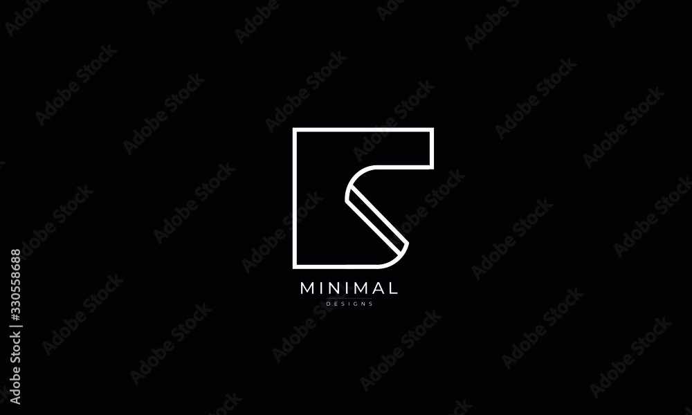 Alphabet letters icon logo S Alphabet letters icon logo S