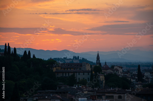 Florenz am Abend, Toskana, Italien