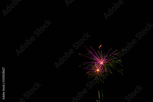 Fireworks display night in London  UK