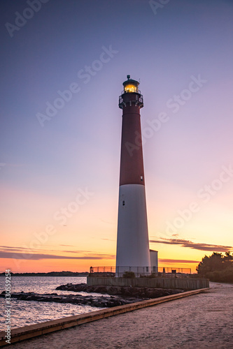 Barnegat Lighthouse stands proudly at sunrise