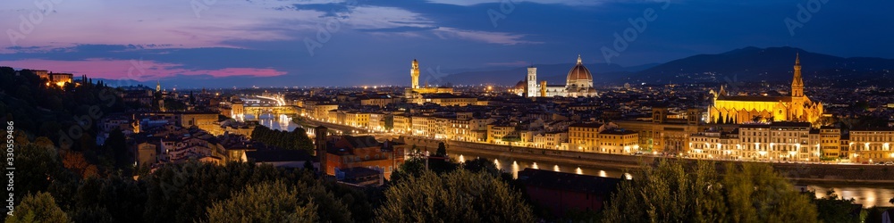 Florenz am Abend, Toskana, Italien