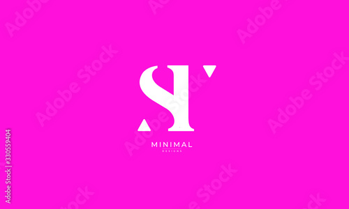 Alphabet letters icon logo SR