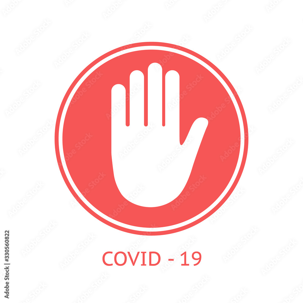 Stop coronavirus red sign. No covid-19 sign isolated. Vector icon. Coronavirus Control. Fighting coronavirus. Stop coronavirus red sign. No covid-19 sign isolated. Vector icon. Coronavirus Control. Fighting coronavirus.