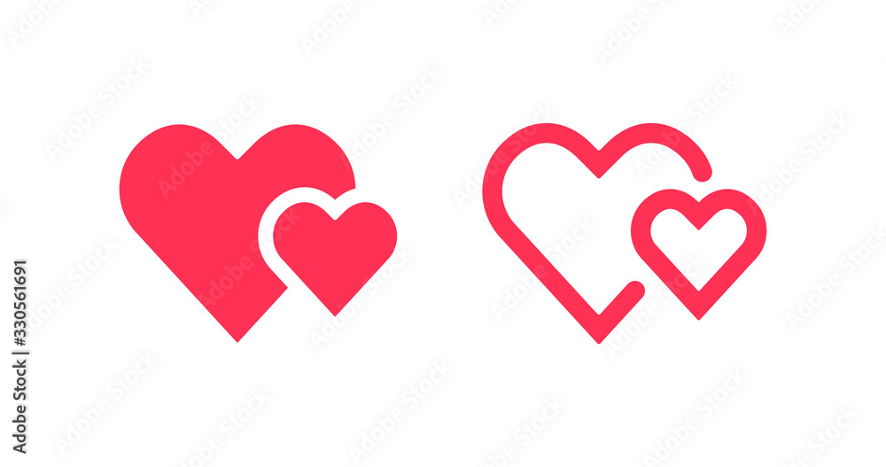 Isolated heart love sign vector design.