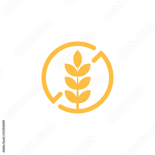 Isolated gluten free icon sign vector design.