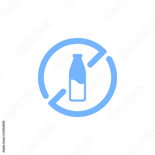 Isolated lactose free diet label sign vector design.