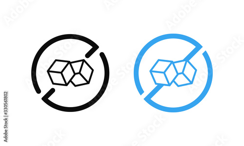 Isolated sugar free icon sign vector design. Diabetic product label.