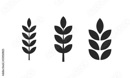 Agriculture wheat logo icon sign. Farm plant logotype.