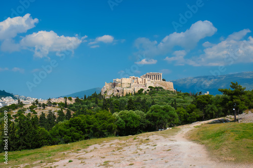 Iconic Parthenon Temple at the Acropolis of Athens, Greece