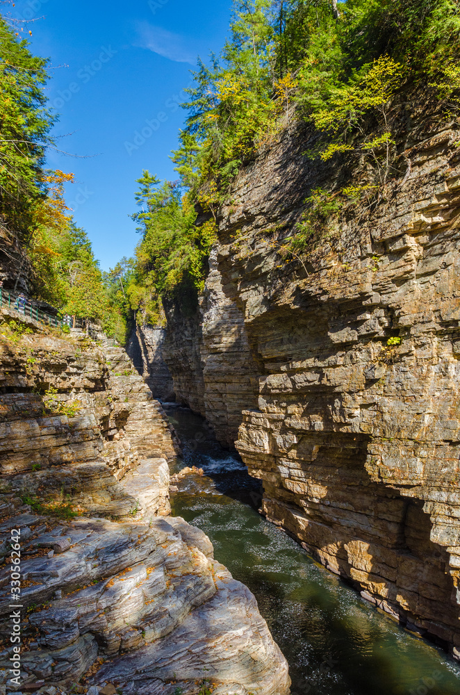 Beautiful Ausable Chasm in upstate New York during Spring time New York USA